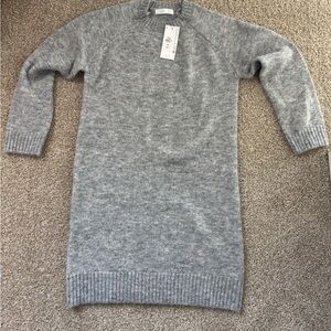Primark Gray Textured Knit Sweater Dress